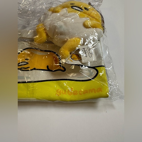 Sanrio Gudetama Yellow and White Pouch and change purse - Picture 2 of 5